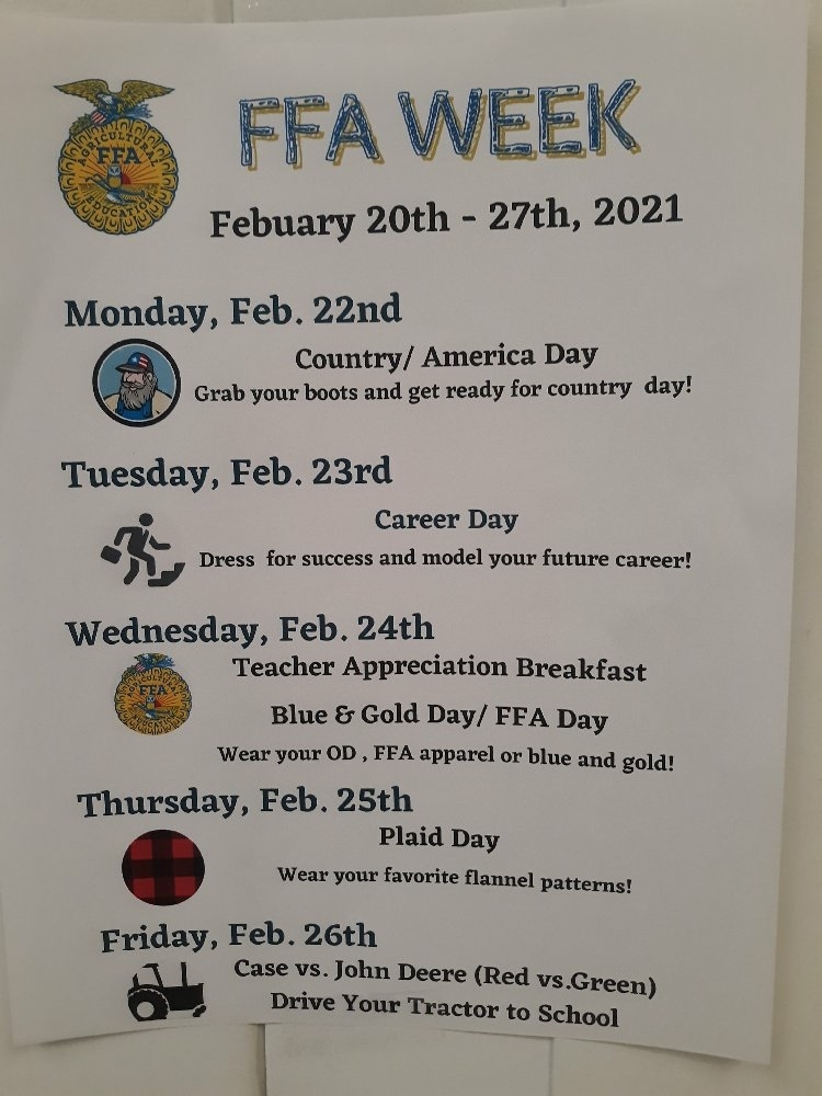 FFA Week Moved--Now Mar. 1-5