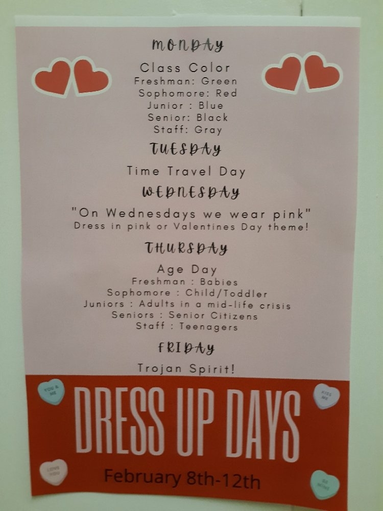dress up day list